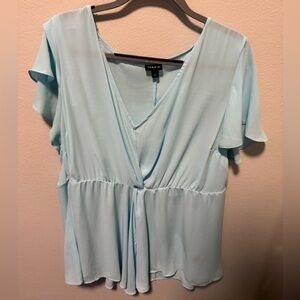 Light Blue Corporate Girly Blouse